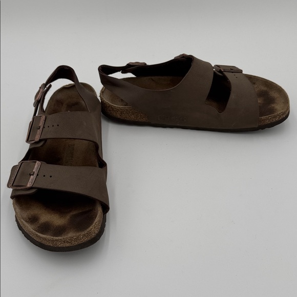 Birkenstock Arizona Oiled Leather Sandals Brown Copper Buckles Size 40 (M7/W9) - Picture 8 of 8